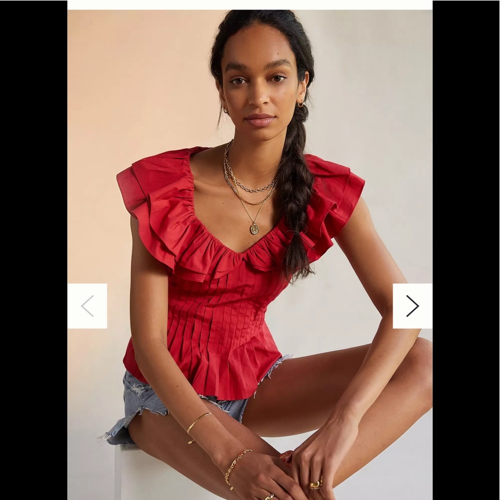 Forever that Girl Pintucked Ruffle Blouse